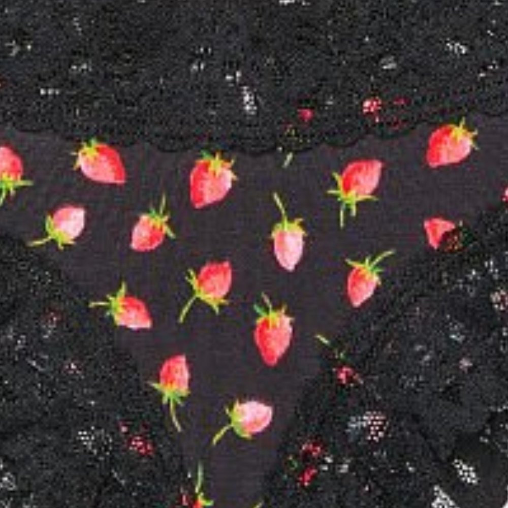 VS Strawberries Lace Waist Cotton Cheeky Panty NWT - Picture 2 of 14